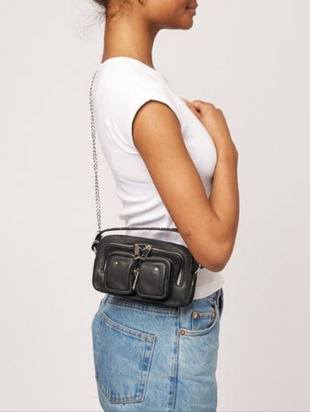 NUNOO Helena Black Leather Bag